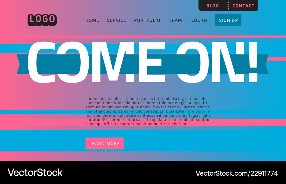 Desktop landing page for web website template Desktop landing page for web website template vector image