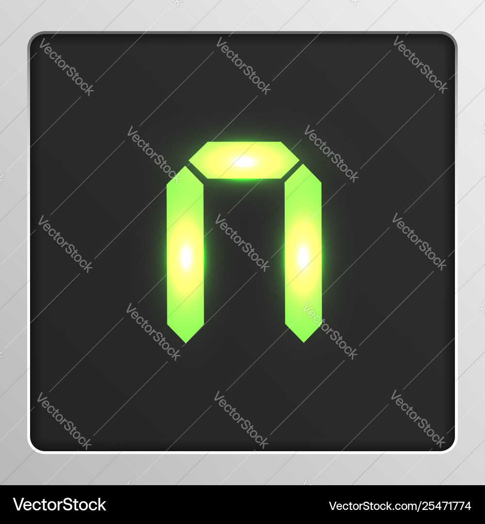 Digital character set typeface on a screen Digital character set typeface on a screen vector image
