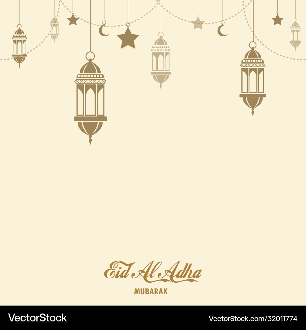 Eid al adha mubarak Grußkarte mit islamic Eid al adha mubarak Grußkarte mit islamic vektorbild