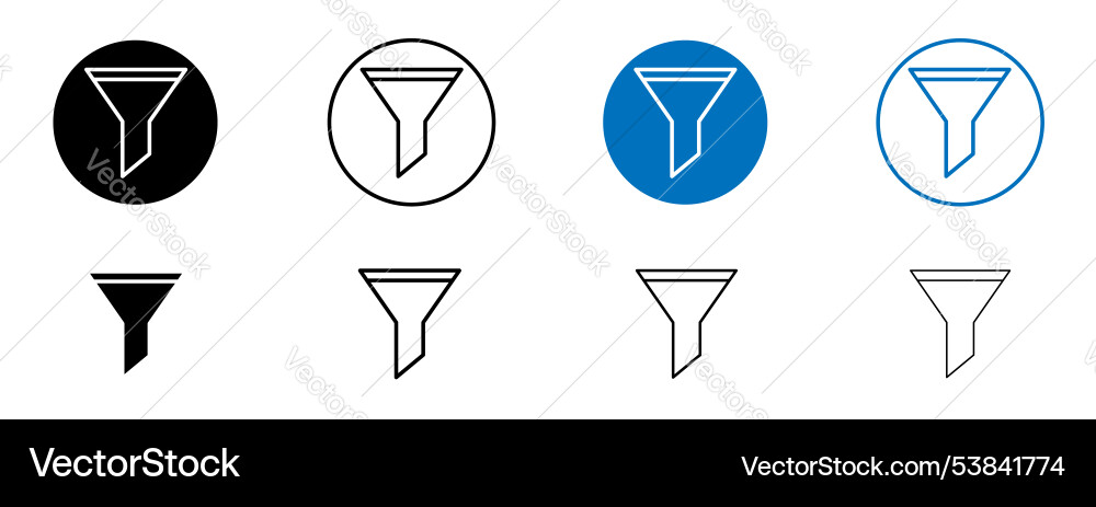 Funnel icon set Vector Image