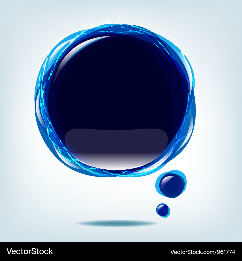Glossy speech bubble Vector Image
