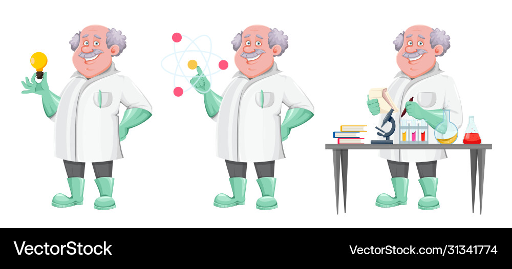 Handsome professor cartoon character Handsome professor cartoon character vector image