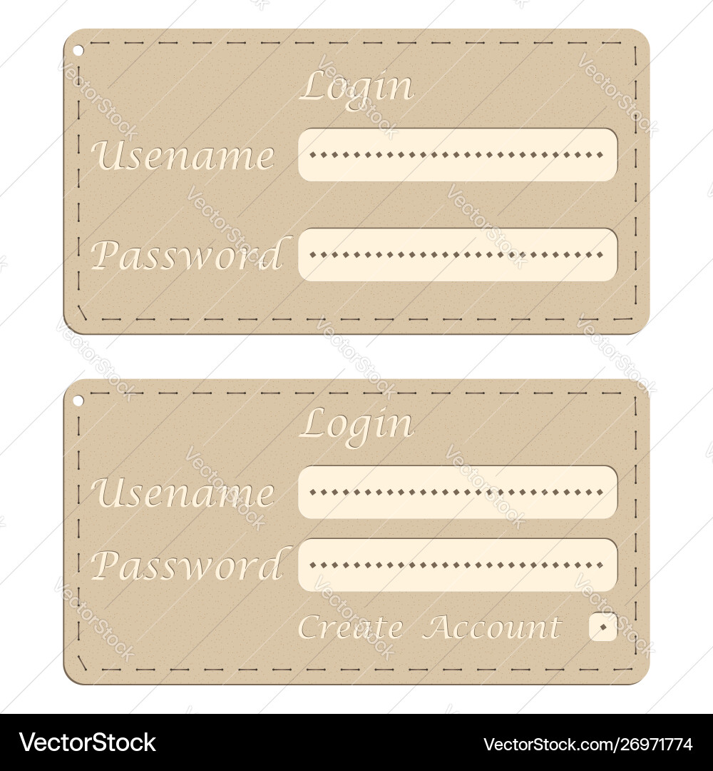Login web design handmade Login web design handmade vector image