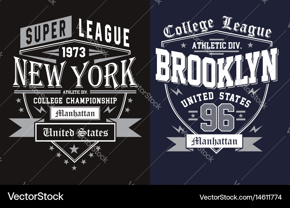 New York City College Apparel Vector Image