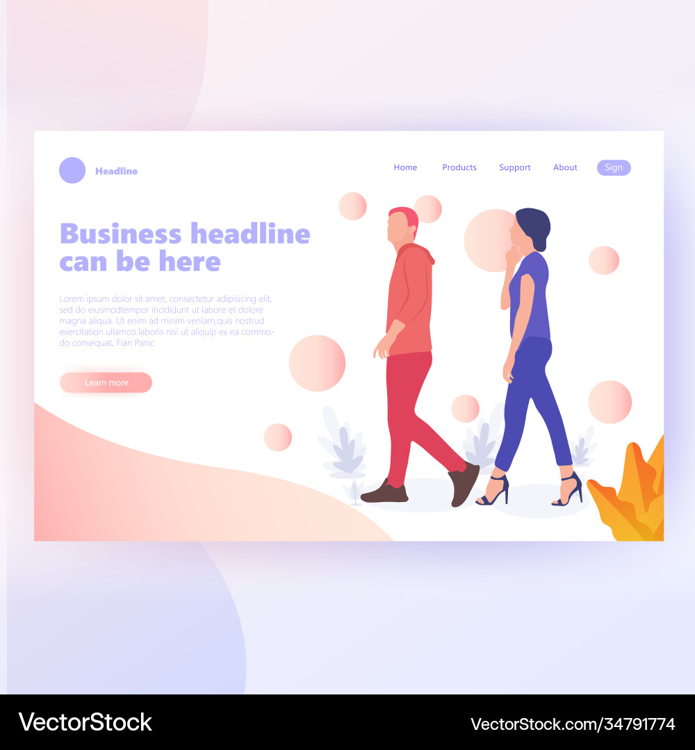 People work in a team and interact with graphs vector image