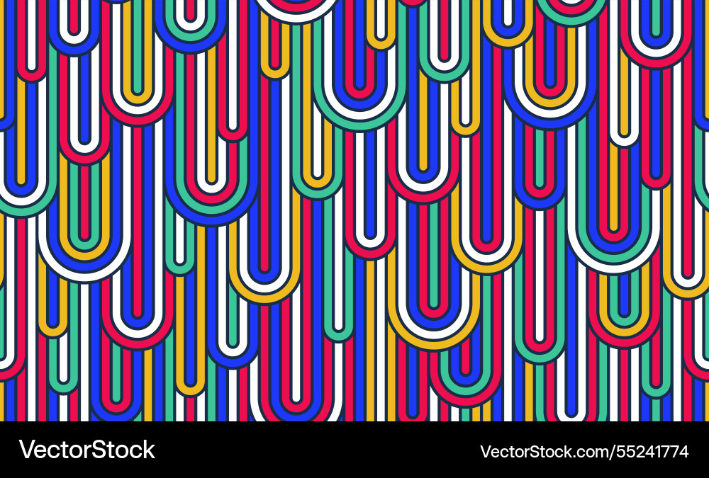 Rainbow lines seamless pattern colorful linear Rainbow lines seamless pattern colorful linear vector image