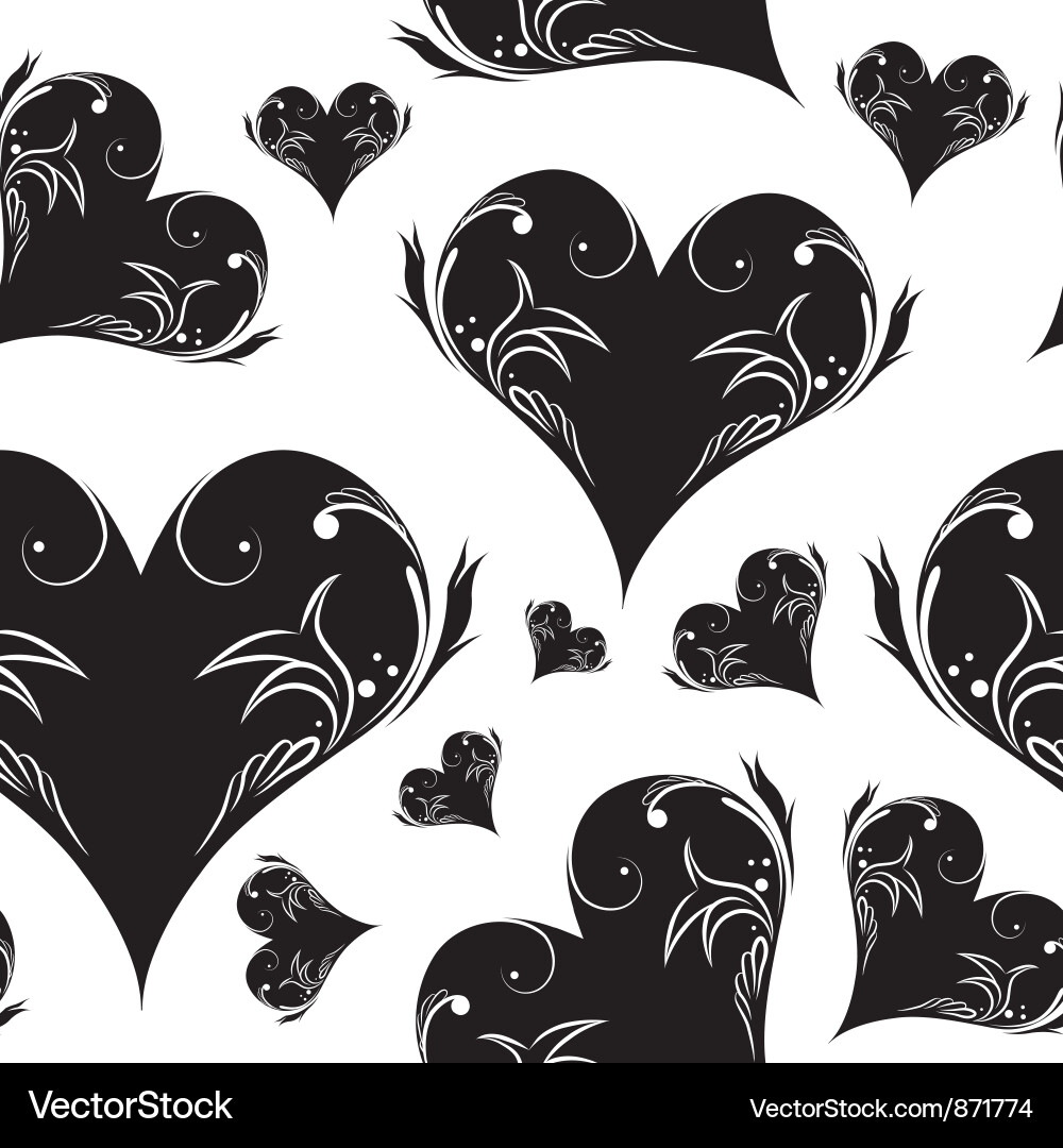 Seamless pattern with hearts Vector Image