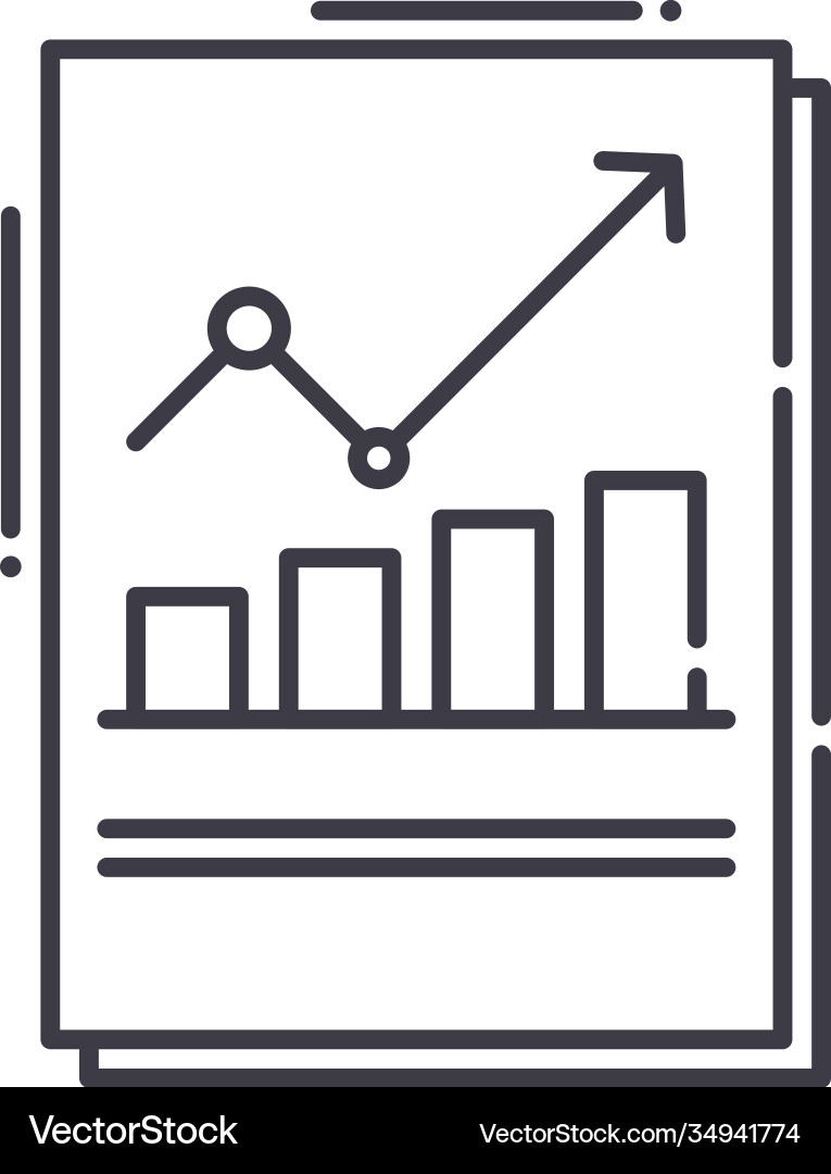 Statements icon linear isolated Statements icon linear isolated vector image