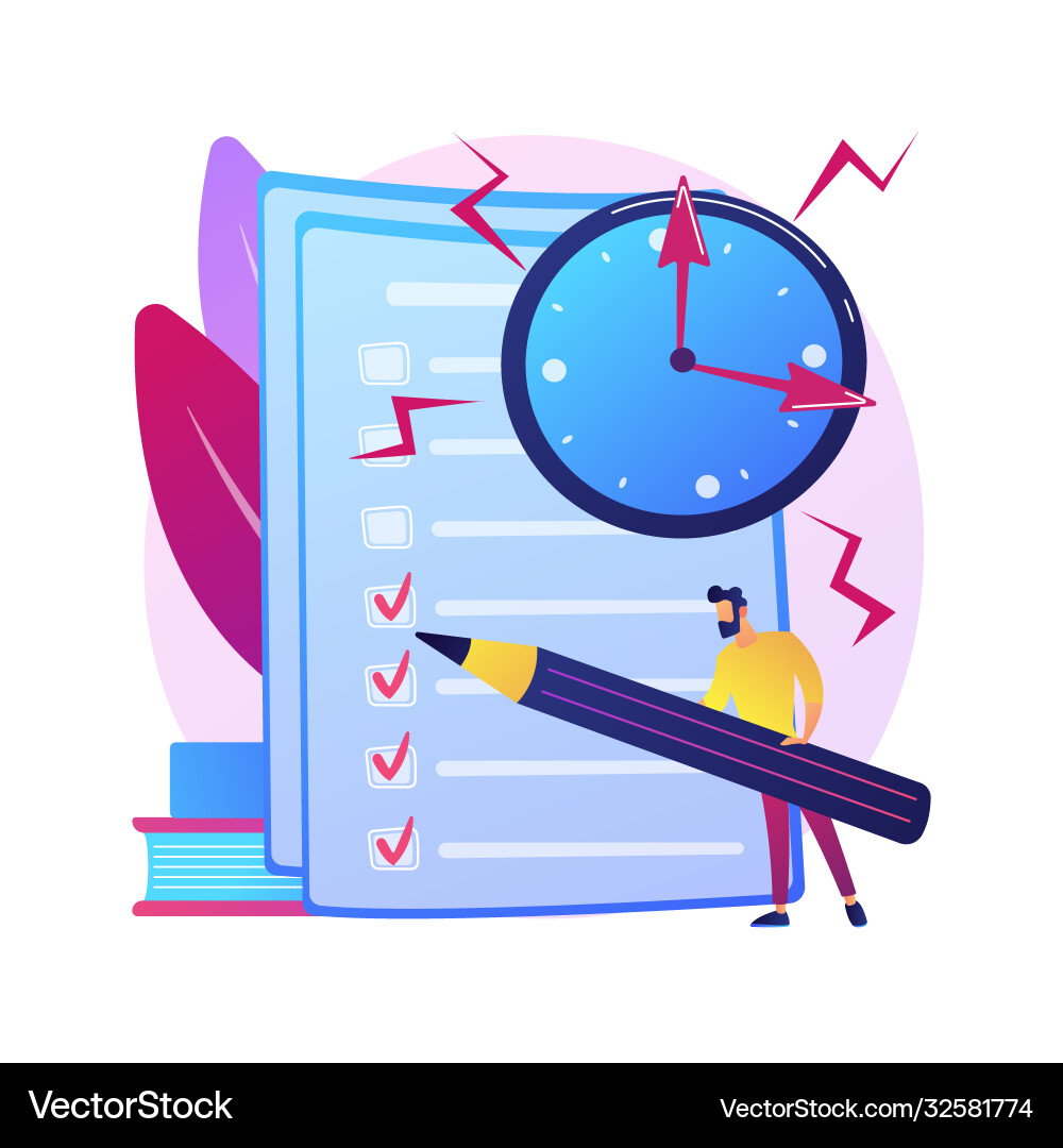 Task management concept metaphor Vector Image