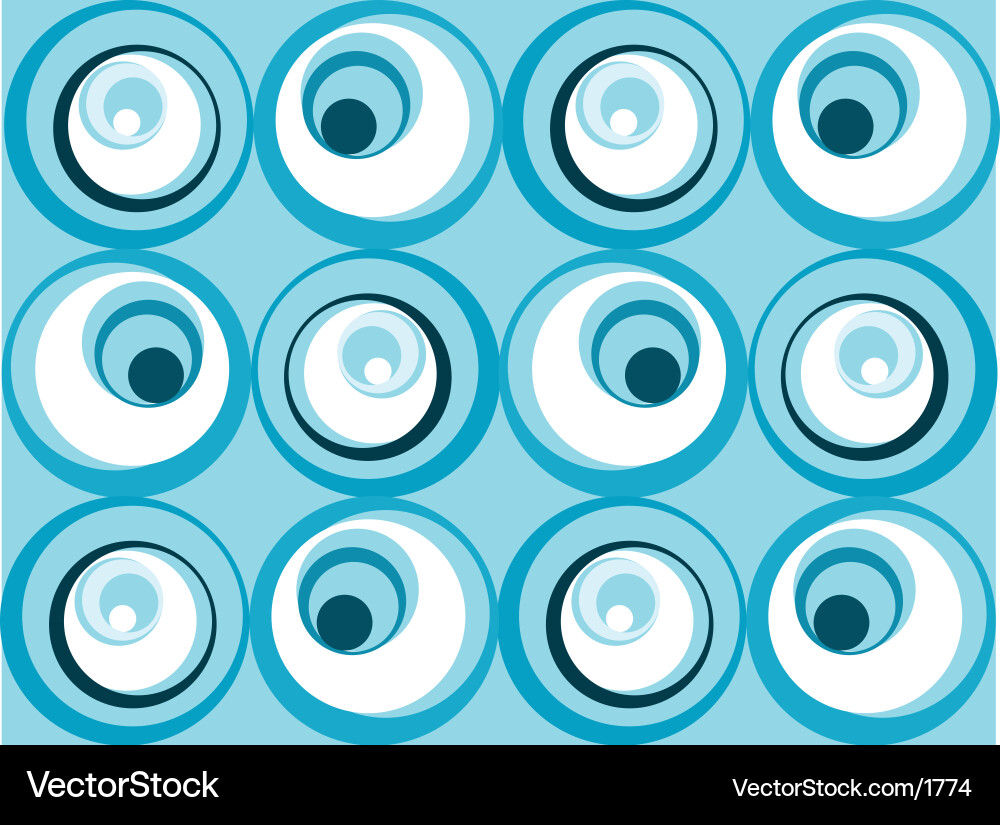 Vibrant Retro Circles Pattern Vector Image