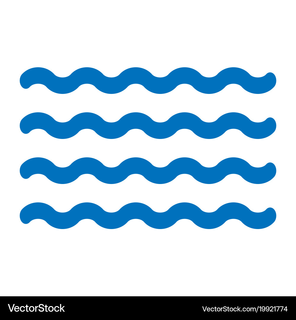 Waves icon Royalty Free Vector Image - VectorStock