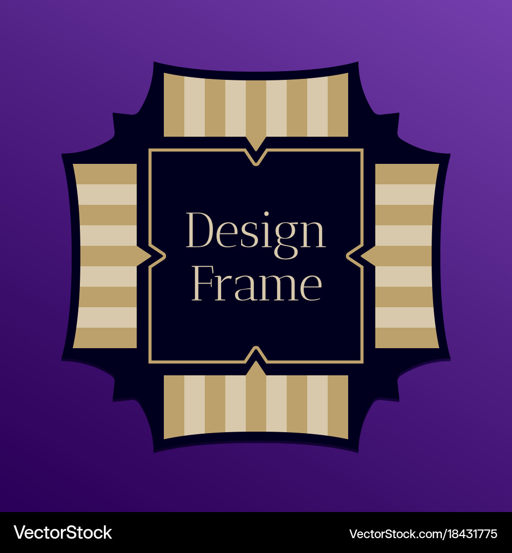 Art frame for text template of design vector image