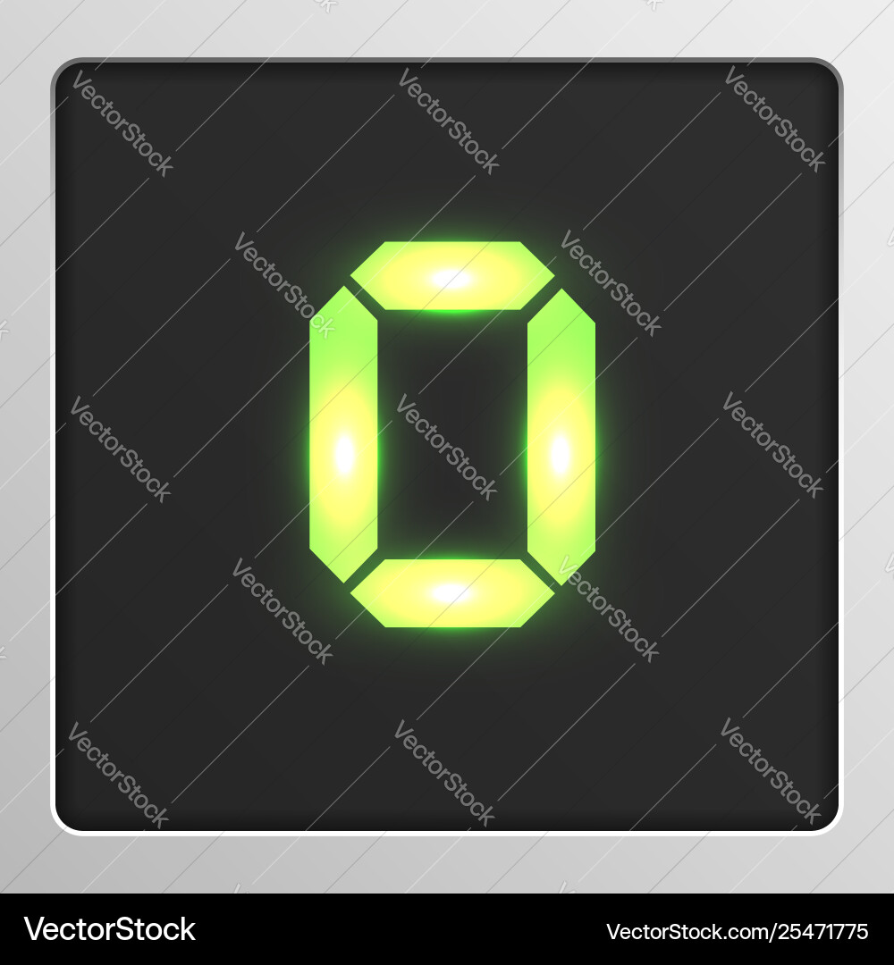 Digital character set typeface on a screen Digital character set typeface on a screen vector image