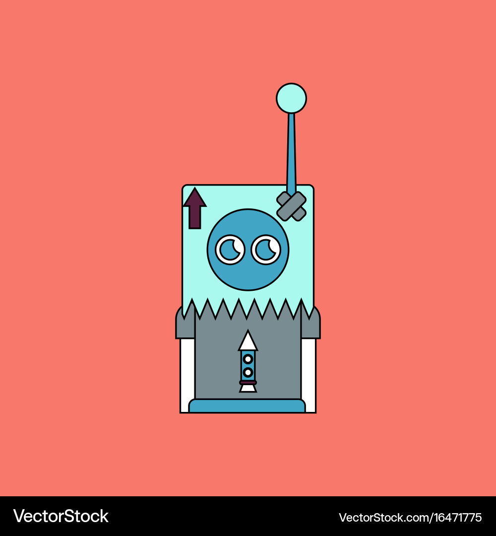 Flat icon design collection space remote control vector image