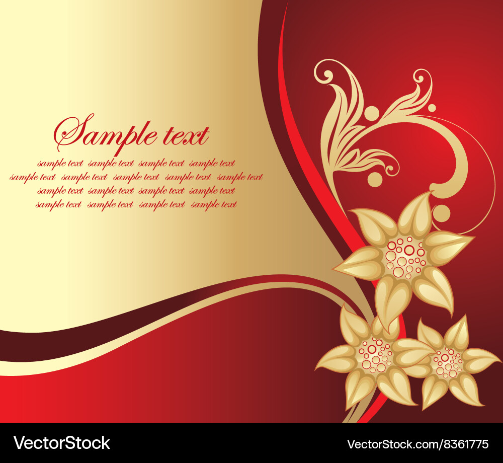 Floral backdrop with text space Vector Image