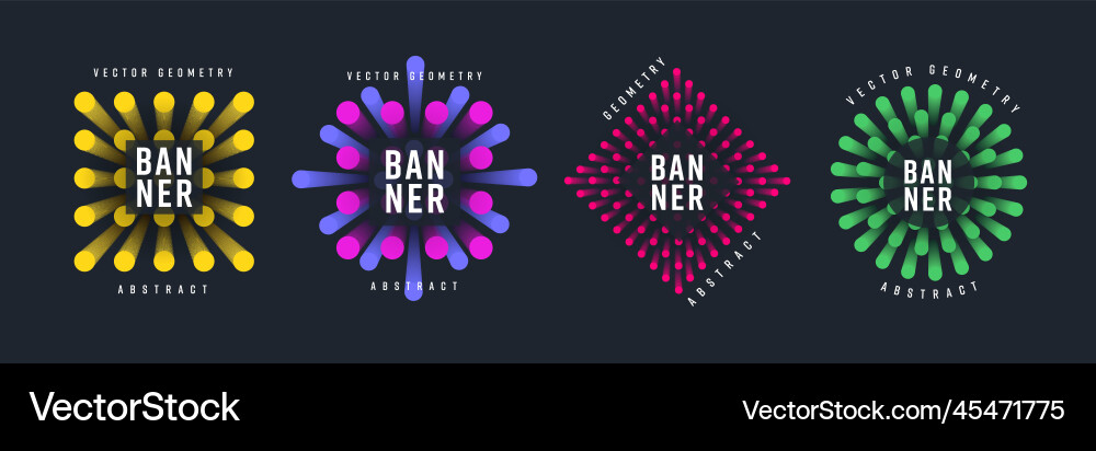 Geometric gradient banner eps10 abstract dynamic vector image