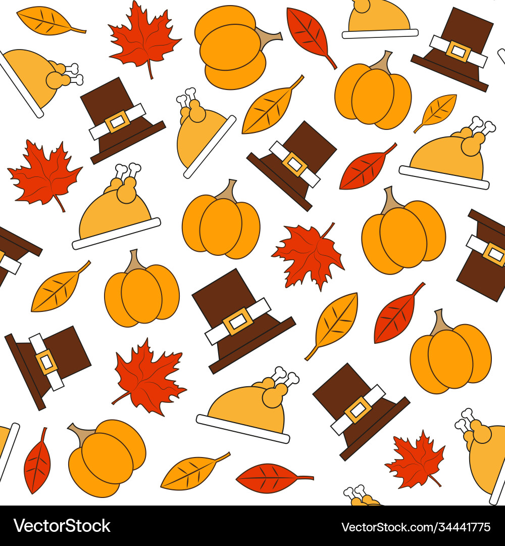 Happy thanksgiving day seamless pattern Happy thanksgiving day seamless pattern vector image