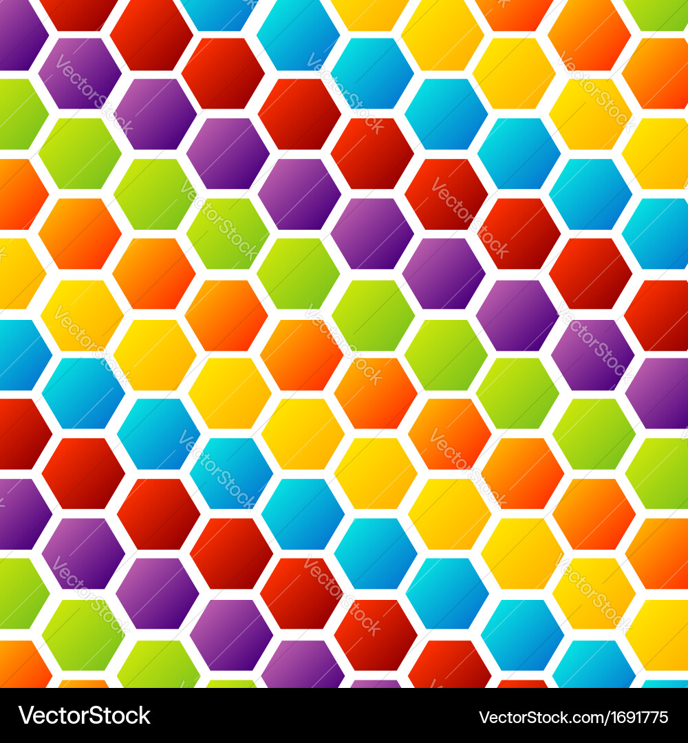Hexagonal Honeycomb Pattern vector image