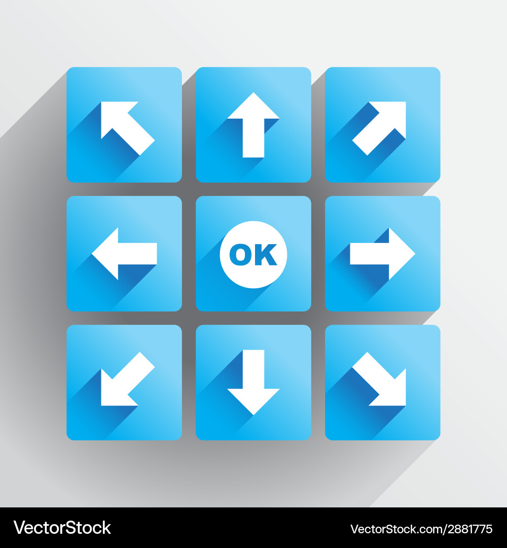 Navigation buttons Vector Image
