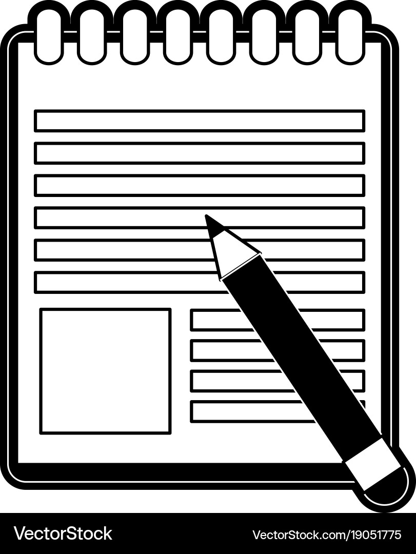 Notebook open isolated vector image