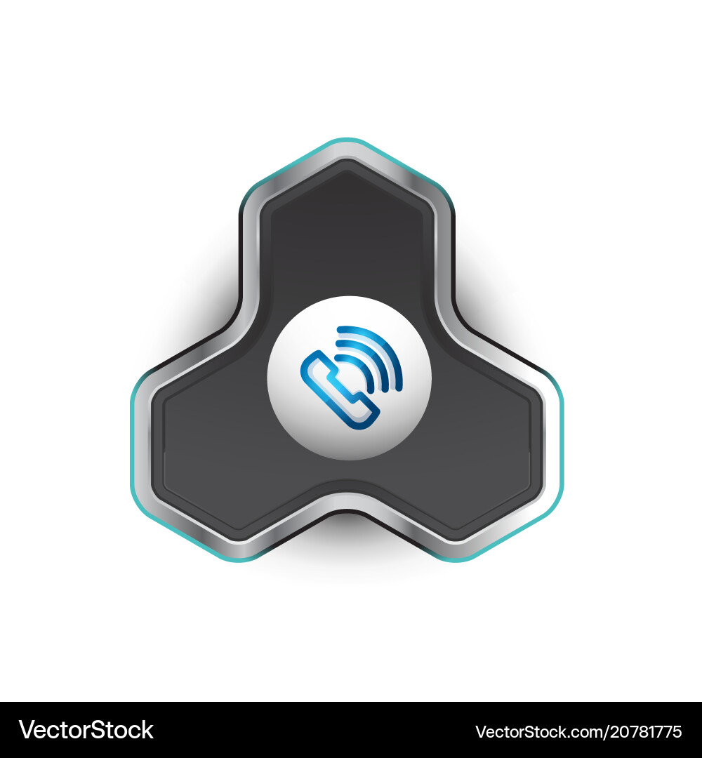 Old fashioned phone button call center support Old fashioned phone button call center support vector image