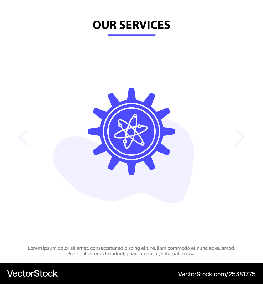 Our services experiment gear setting lab solid Vector Image