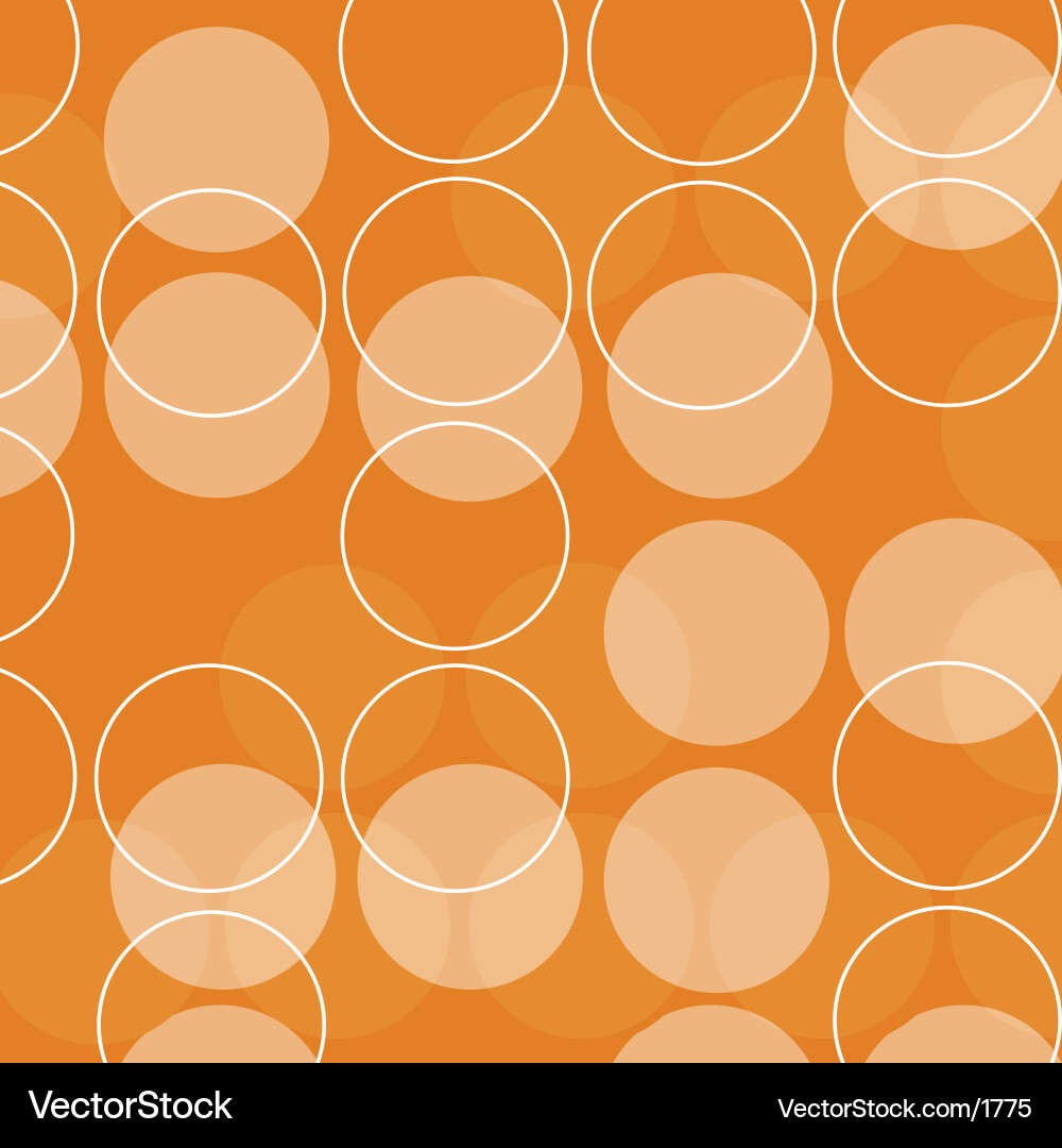Retro Orange Circles Pattern vector image