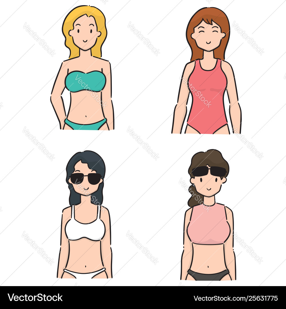 Set swimmer Set swimmer vector image