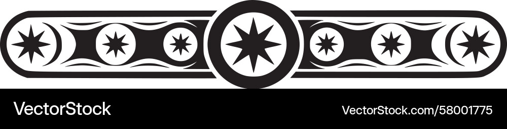Star Pattern Border Vector Image