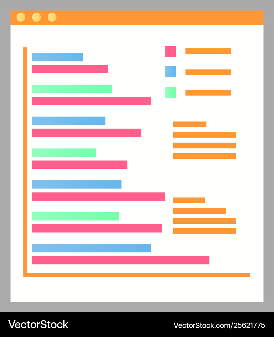 Statistic information on board scheme colored Statistic information on board scheme colored vector image