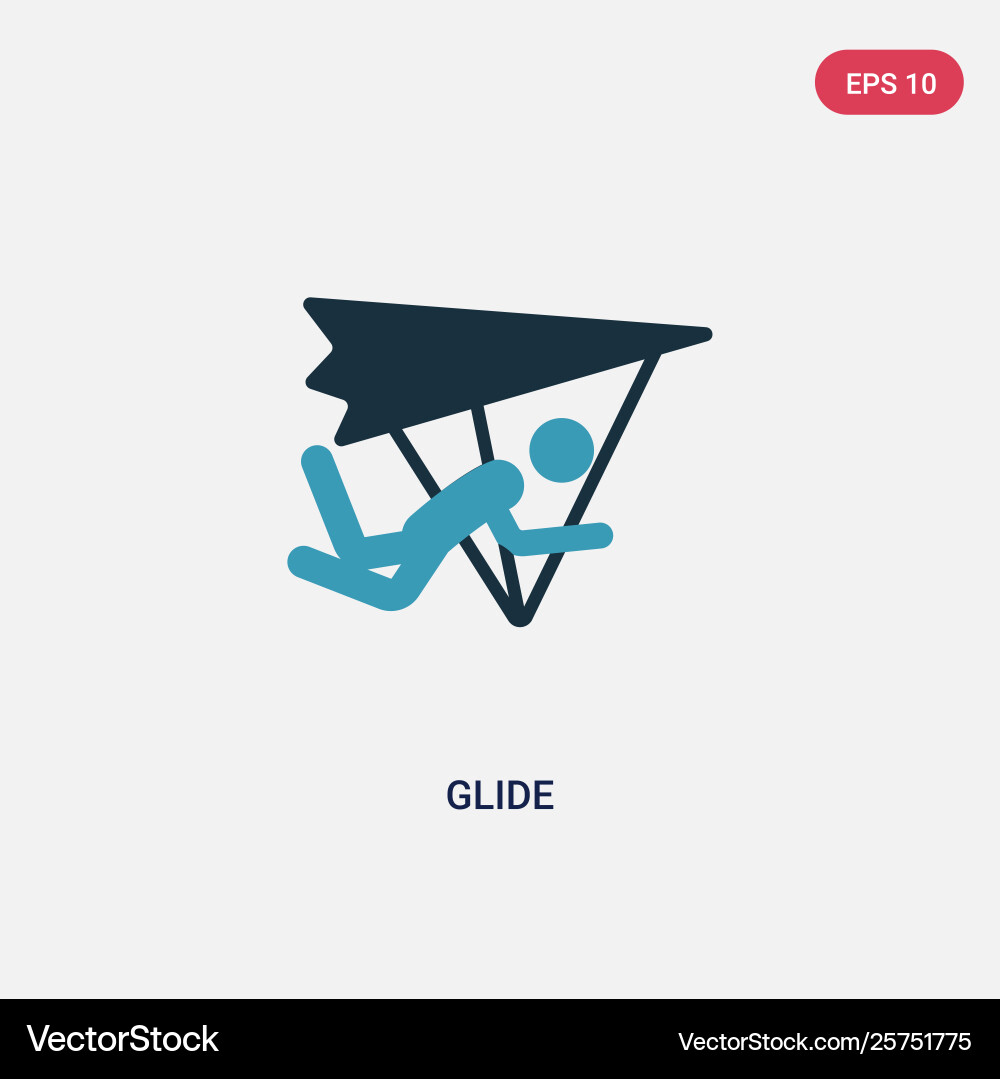 Two color glide icon from user concept isolated Two color glide icon from user concept isolated vector image