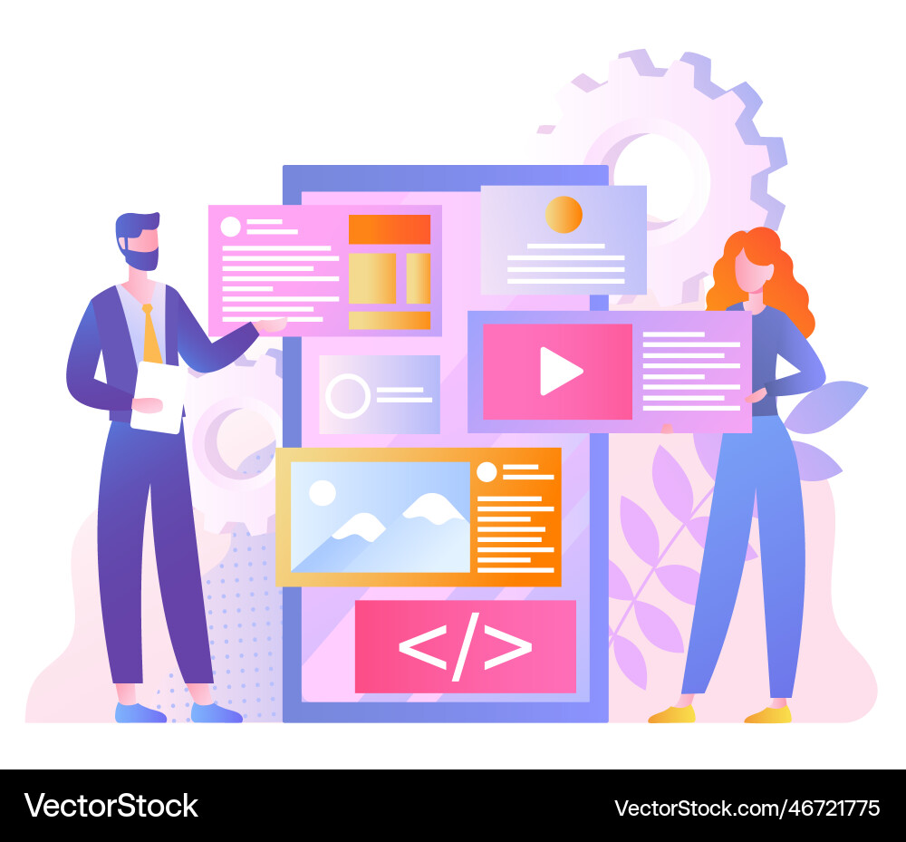 Ui and ux design concept Ui and ux design concept vector image