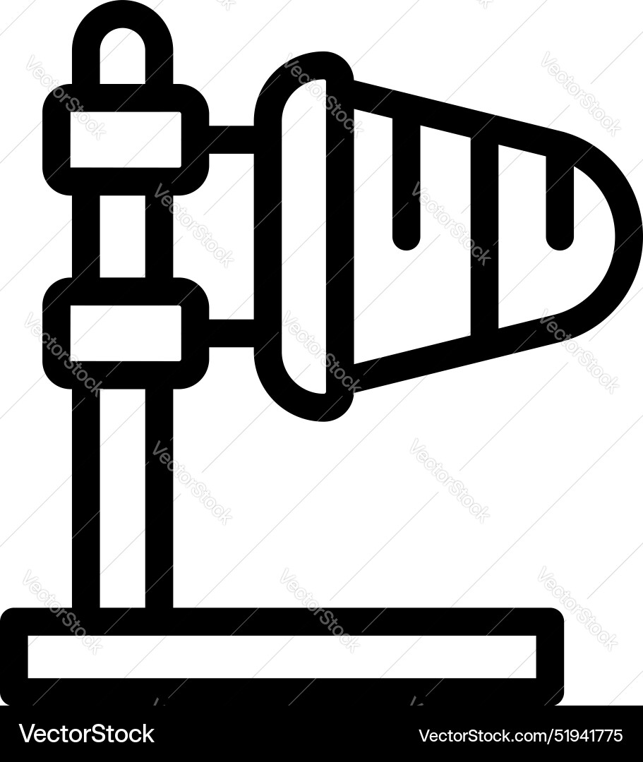 Windsock showing wind direction and speed Windsock showing wind direction and speed vector image