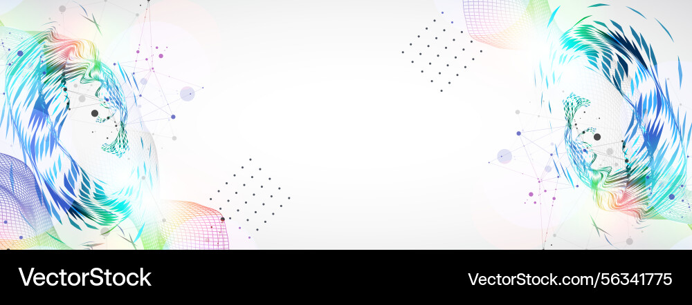Wireframe wave with swirling pattern of colored Wireframe wave with swirling pattern of colored vector image