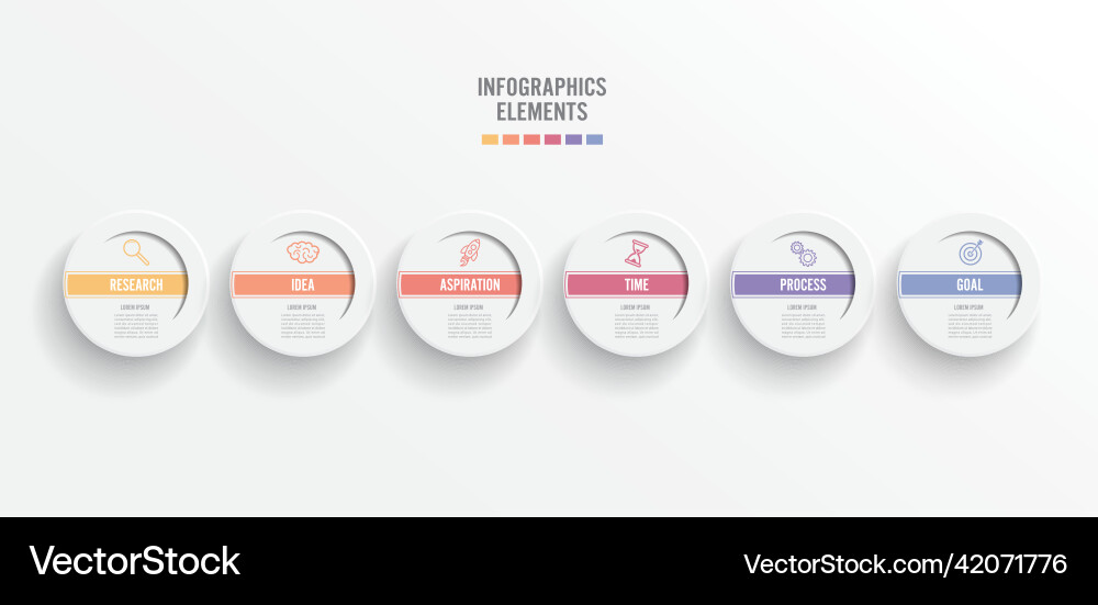 Abstract elements of graph infographic template vector image