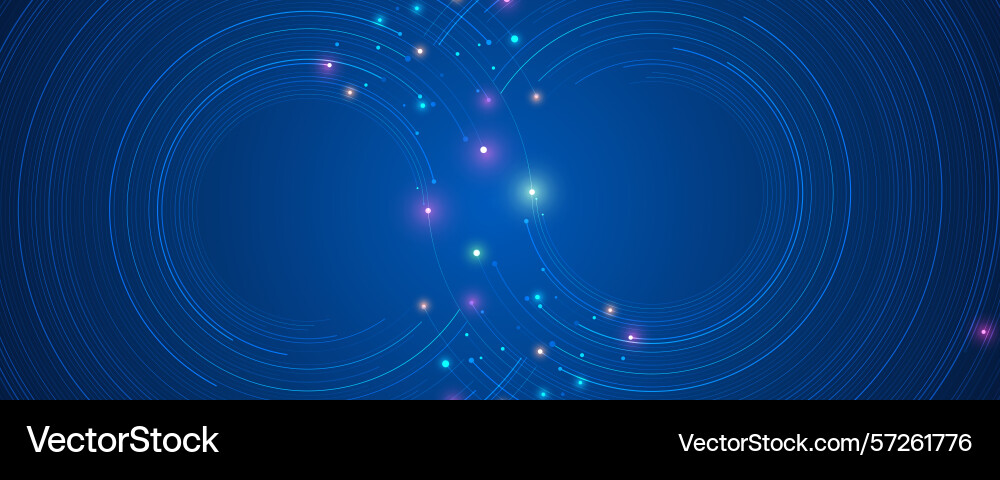 Abstract round frame circuit technology concept Vector Image