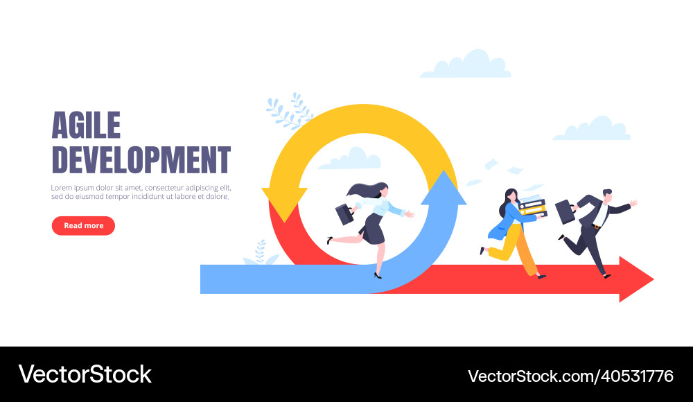 Agile development methodology business concept Agile development methodology business concept vector image