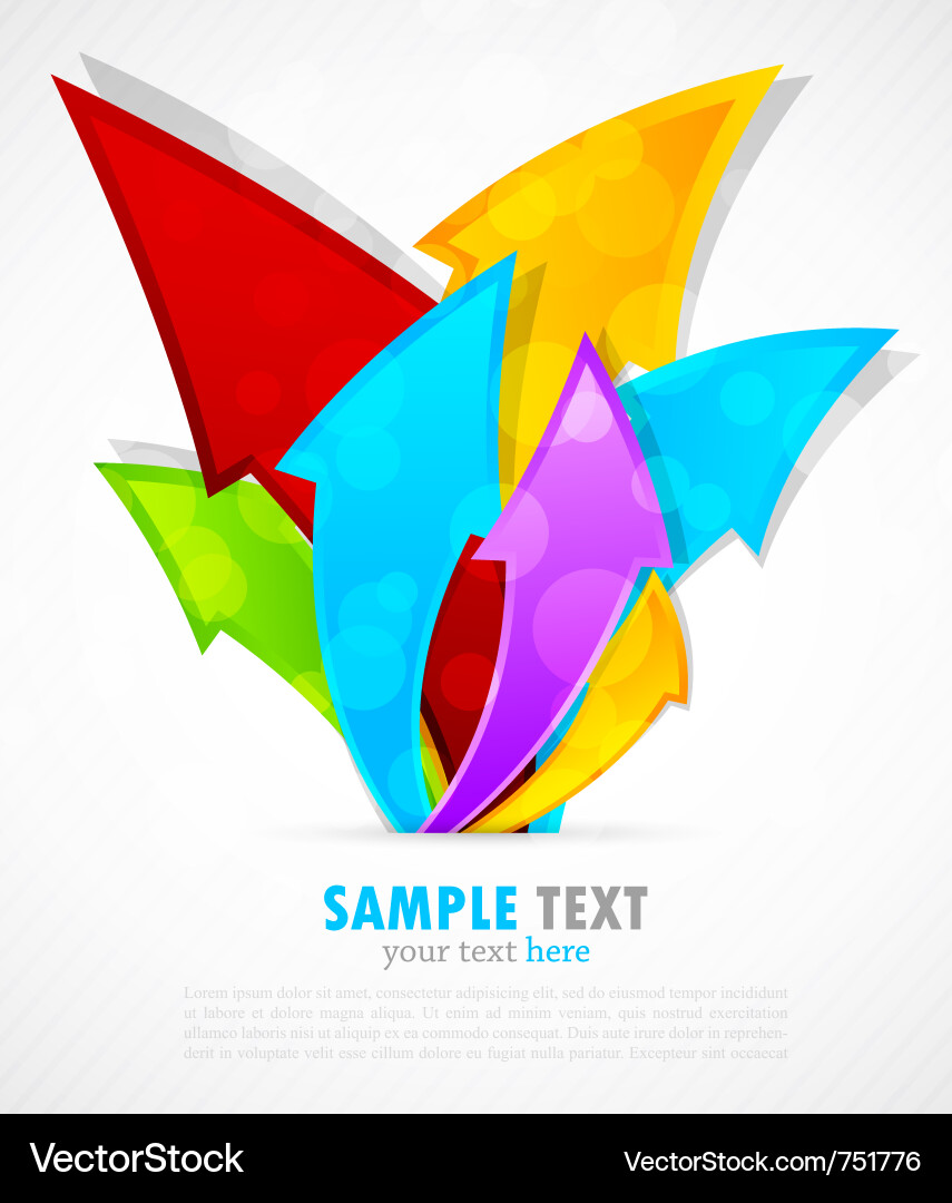 Background with arrows vector image