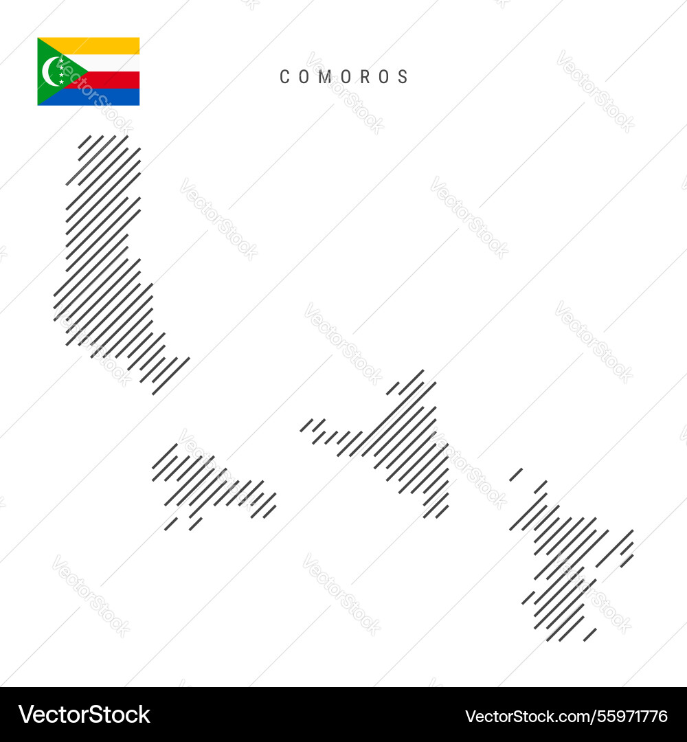 Comoros map from pattern of black slanted Comoros map from pattern of black slanted vector image