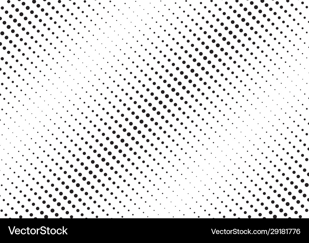 Diagonal Black Halftone Pattern vector image