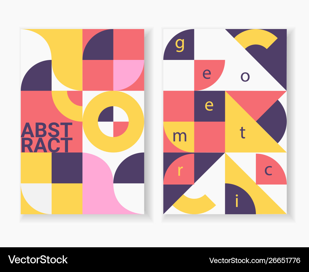Geometric Retro Patterns Vector Image