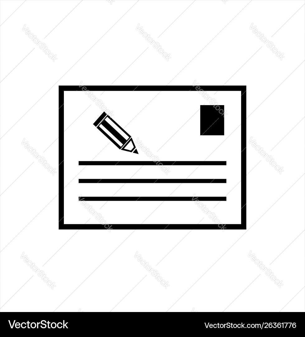 Note pad or memo thumbnail application in lc vector image