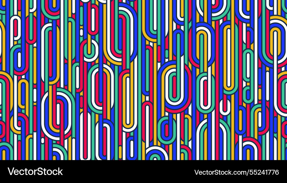 Rainbow lines seamless pattern colorful linear Rainbow lines seamless pattern colorful linear vector image