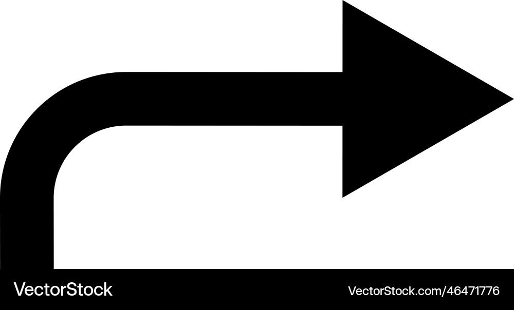 Return right icon for web site design and mobile Return right icon for web site design and mobile vector image