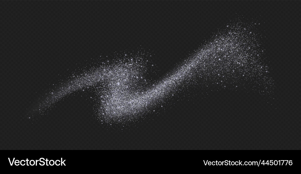 Silver glitter splash shiny star dust explosion Silver glitter splash shiny star dust explosion vector image