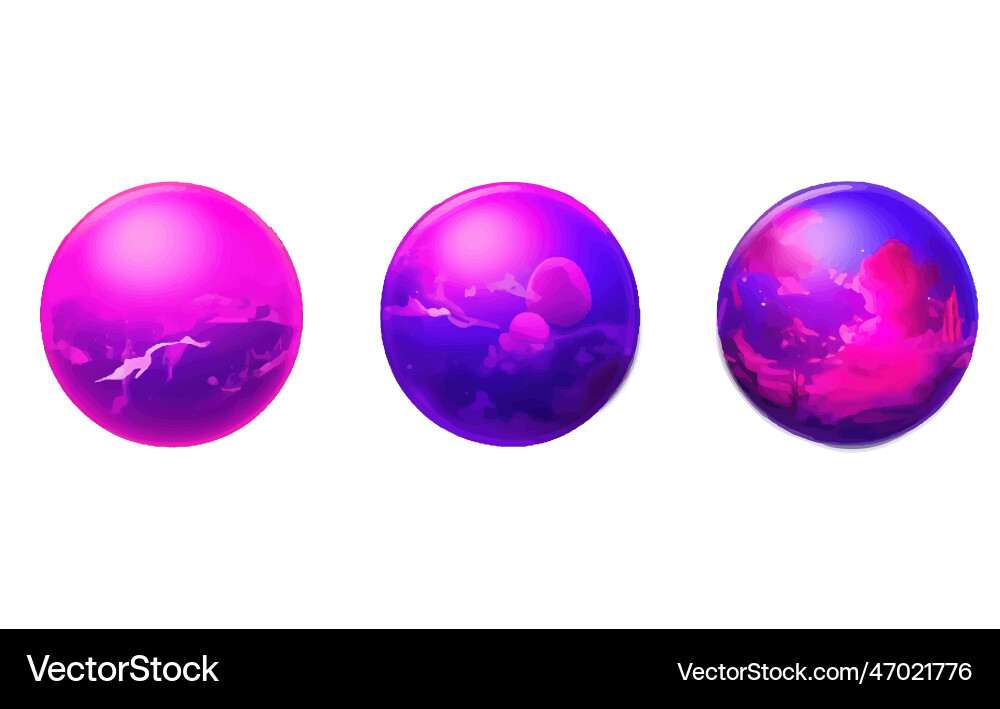 Ui set of unknown planets Ui set of unknown planets vector image
