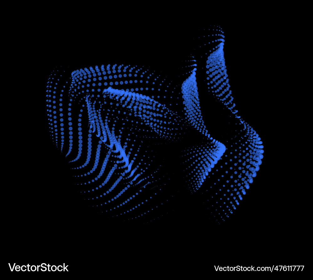 3d dynamischer Knoten großer Datenpunkte Wissenschaftswelle 3d dynamischer Knoten großer Datenpunkte Wissenschaftswelle vektorbild
