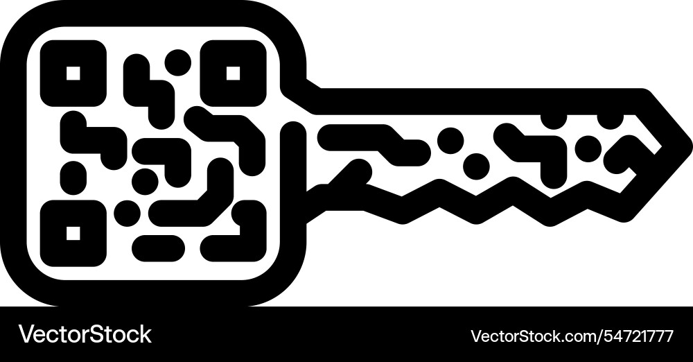 Digital wallet key decentralized application line Digital wallet key decentralized application line vector image