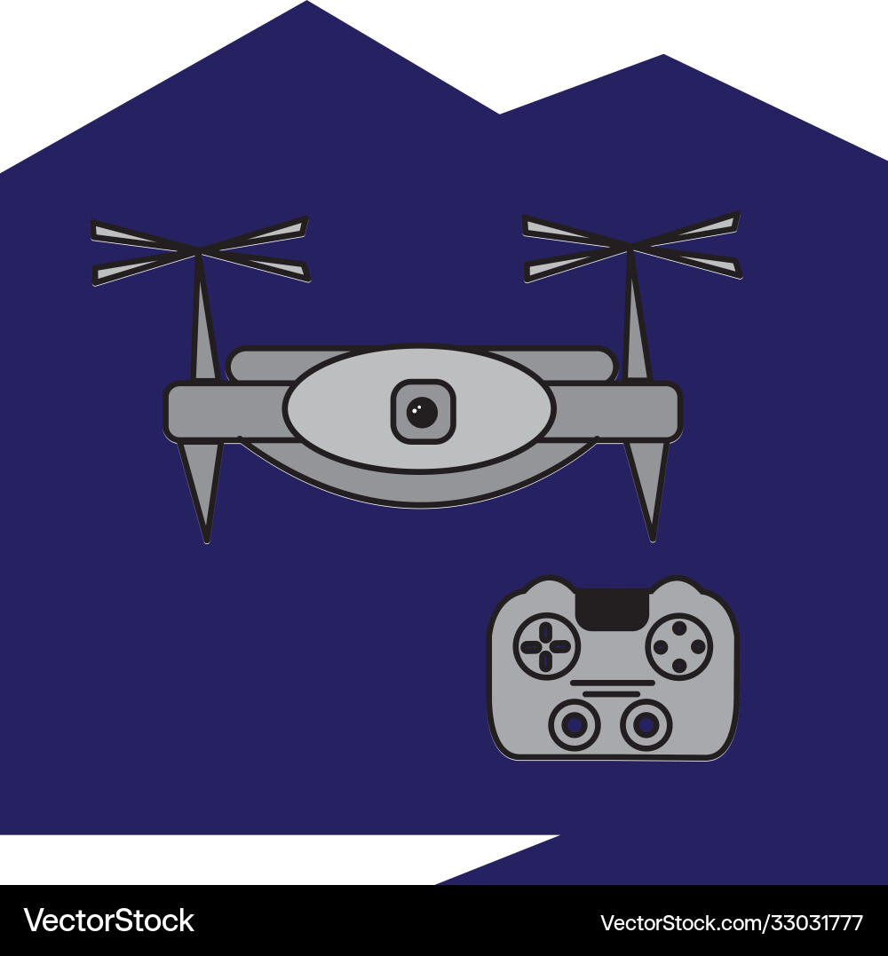 Drone and stick a simple design Drone and stick a simple design vector image