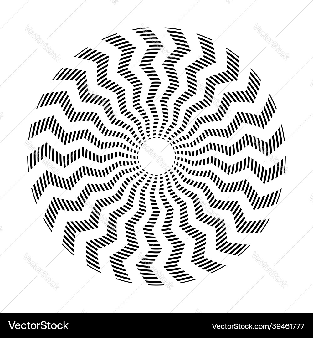 Dynamic Rotational Striped Pattern Vector Image
